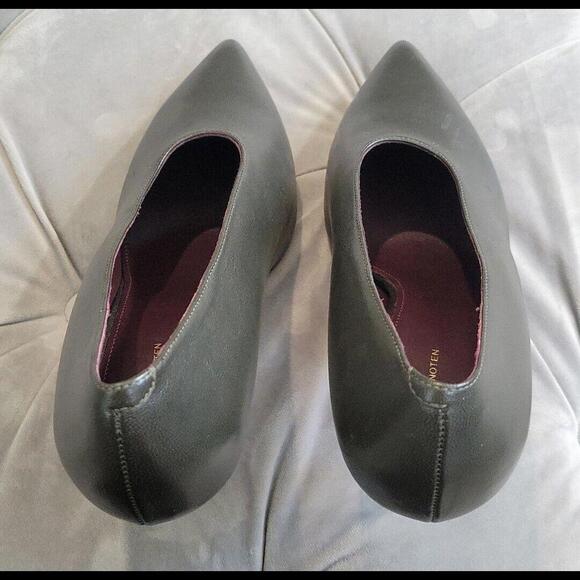 Dries Van Noten Charcoal Leather Pointed Toe Heels Womens Shoes 37 7 Italy $795 - Picture 6 of 15